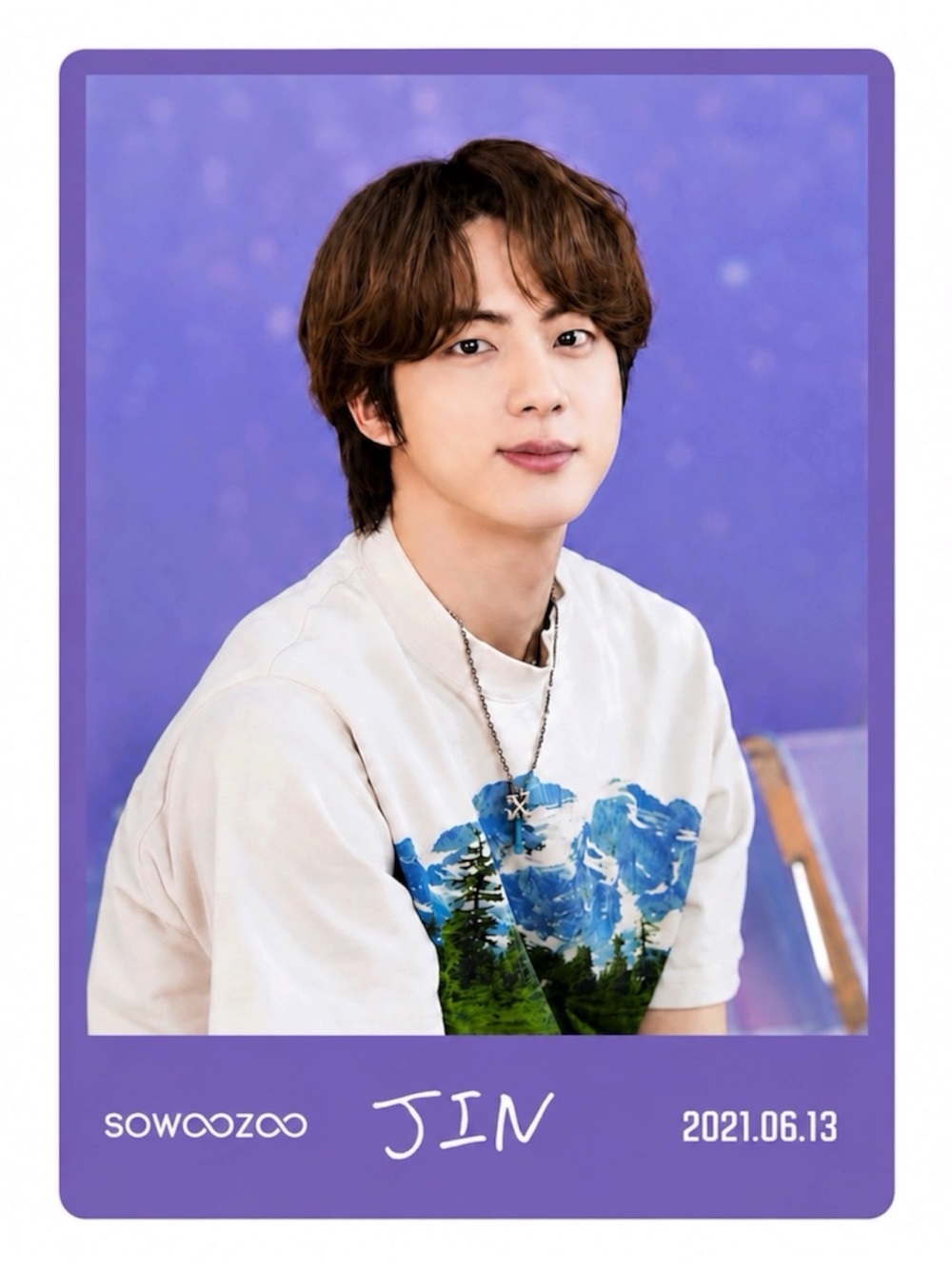 BTS 2021 MUSTER SOWOOZOO MINI PHOTO CARD JIN 1/8 - BRAND NEW